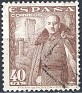 Spain 1948 Franco 40 CTS Brown Edifil 1027. 1027 usad. Uploaded by susofe